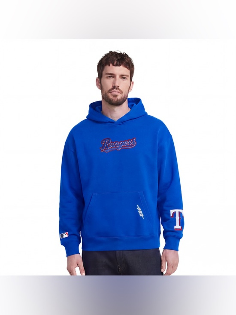 Texas Rangers Baseball Team Logo Sweatshirt Royal Blue Color Size- Large